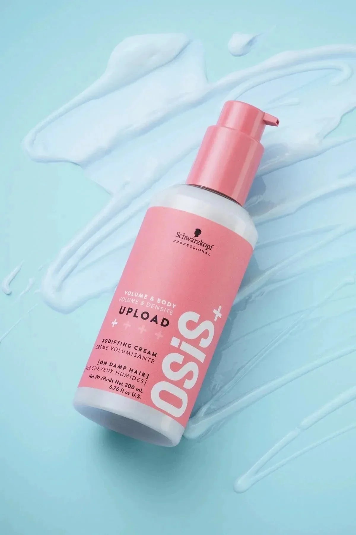 Schwarzkopf Osis Upload Volumizing Cream 200ml | Volumizing from Bottom to End with Protection Against Frizz &amp; Heat 3 Pack