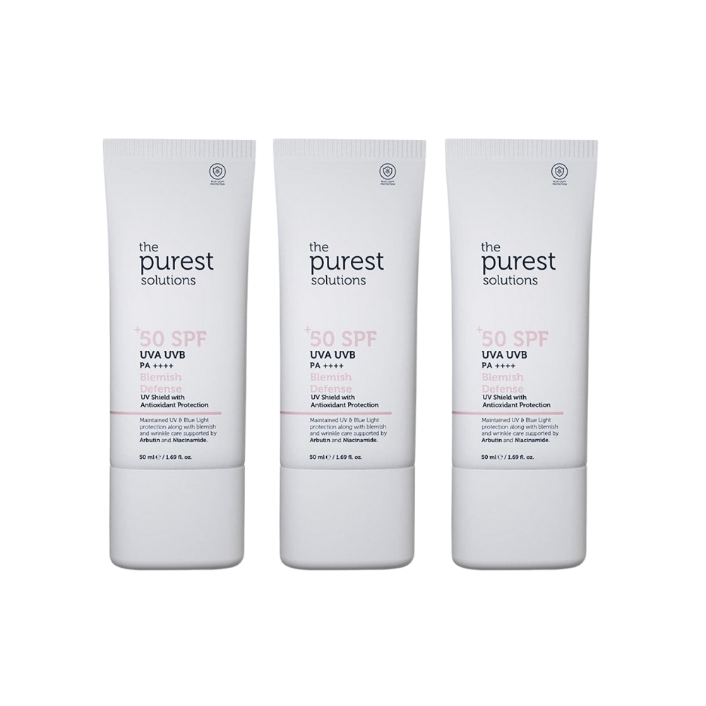 The Purest Sunscreen for Blemished Skin Spf50+ 50ml 3 Pack