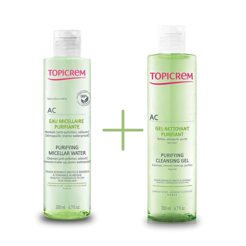 Topicrem AC Purifying Micellar Water 200 ml &amp; AC Cleansing Gel 200 ml