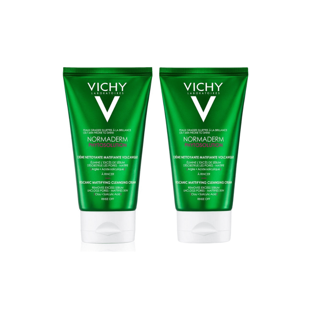 Vichy Normaderm Phytosolution Anti-Glare Volcanic Cleanser 125 ml 2 Pack