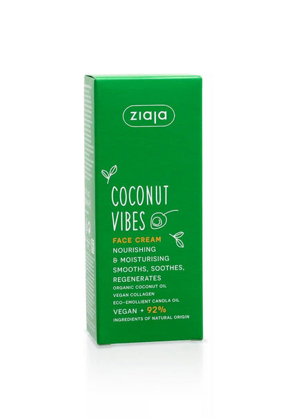 Ziaja Coconut Vibes Face Cream Nourishing and Moisturizing 50 ml