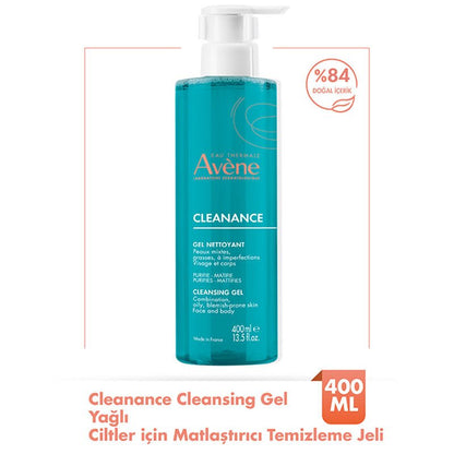 Avene Cleanance Yağlı ve Akneye Eğilimli Ciltler İçin Matlaştırıcı Temizleme Jeli 400 ml - Melori