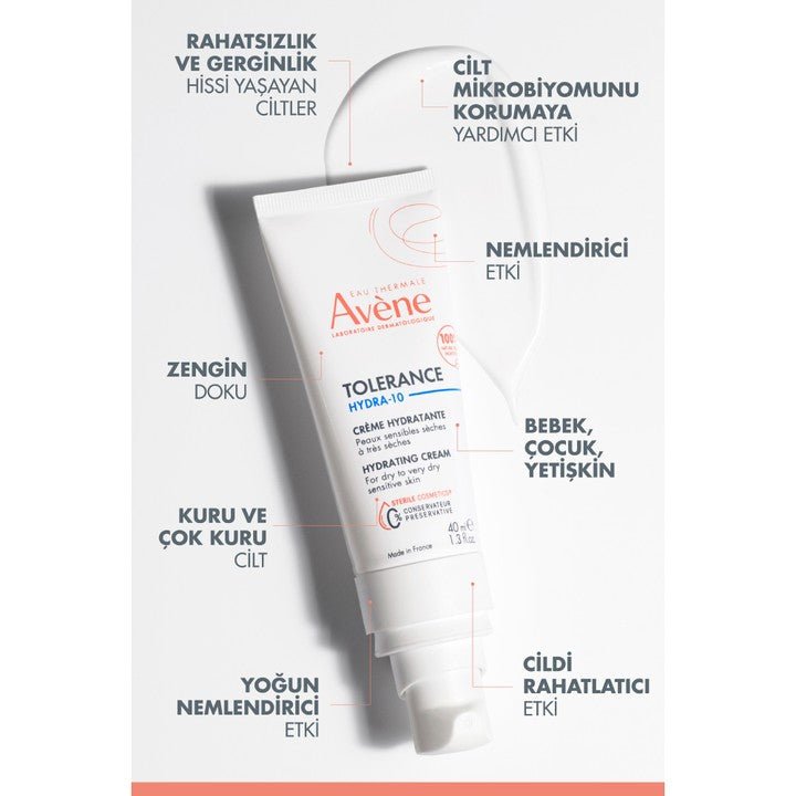 Avene Tolerance Hydra - 10 Moisturizing Bakım Kremi 40 ml - Melori