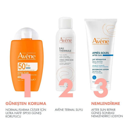 Avene Ultra Fluid Invisible SPF50 Normal ve Karma Ciltler İçin Güneş Kremi 50 ml - Melori