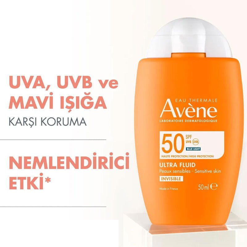 Avene Ultra Fluid Invisible SPF50 Normal ve Karma Ciltler İçin Güneş Kremi 50 ml - Melori