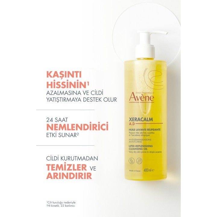 Avene XeraCalm A.D Lipid - Repleshing Cleansing Oil 400 ml - Melori