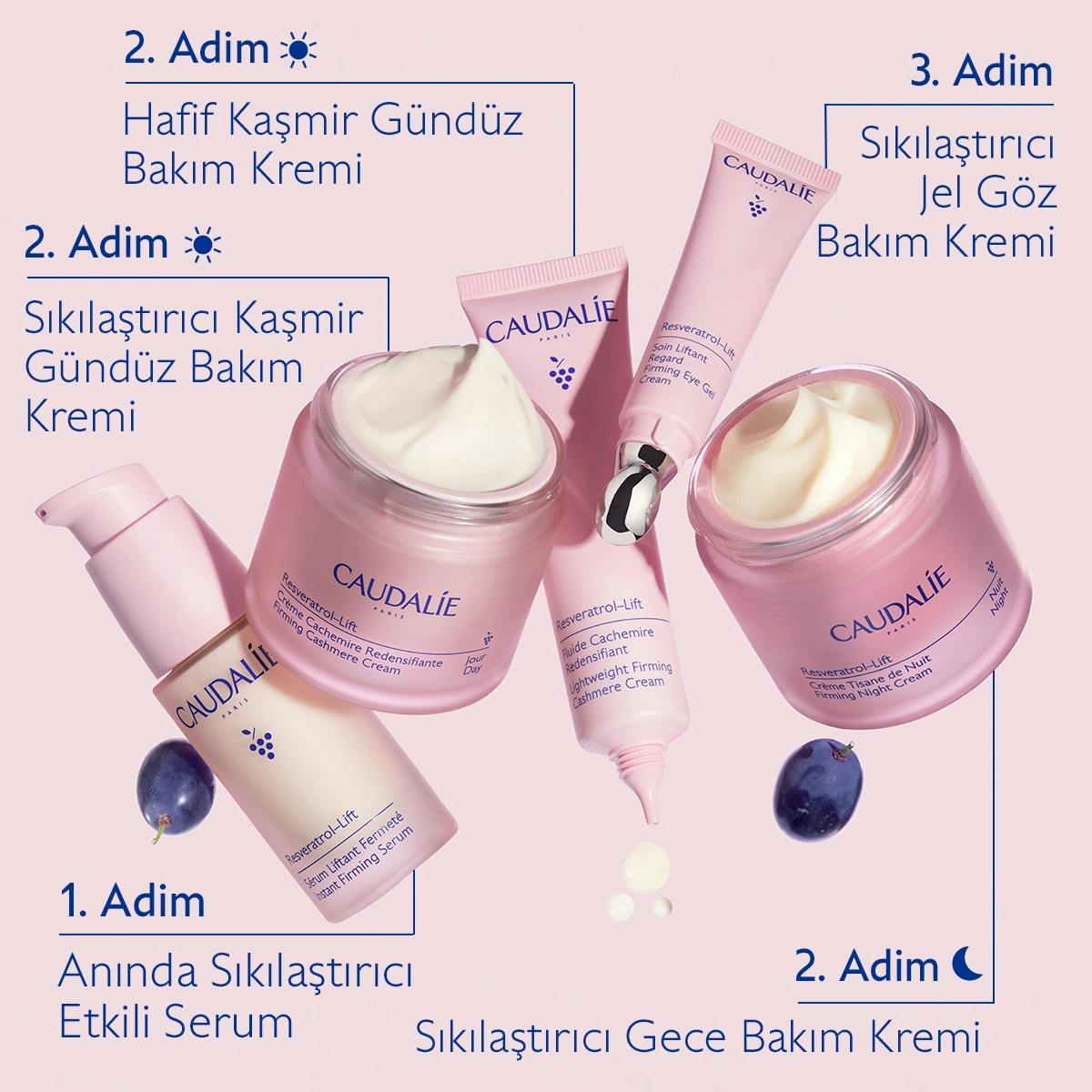 Caudalie Resveratrol Lift Sıkılaştırıcı Etkili Hafif Dokulu Kaşmir Gündüz Bakım Kremi 40 ml - Melori