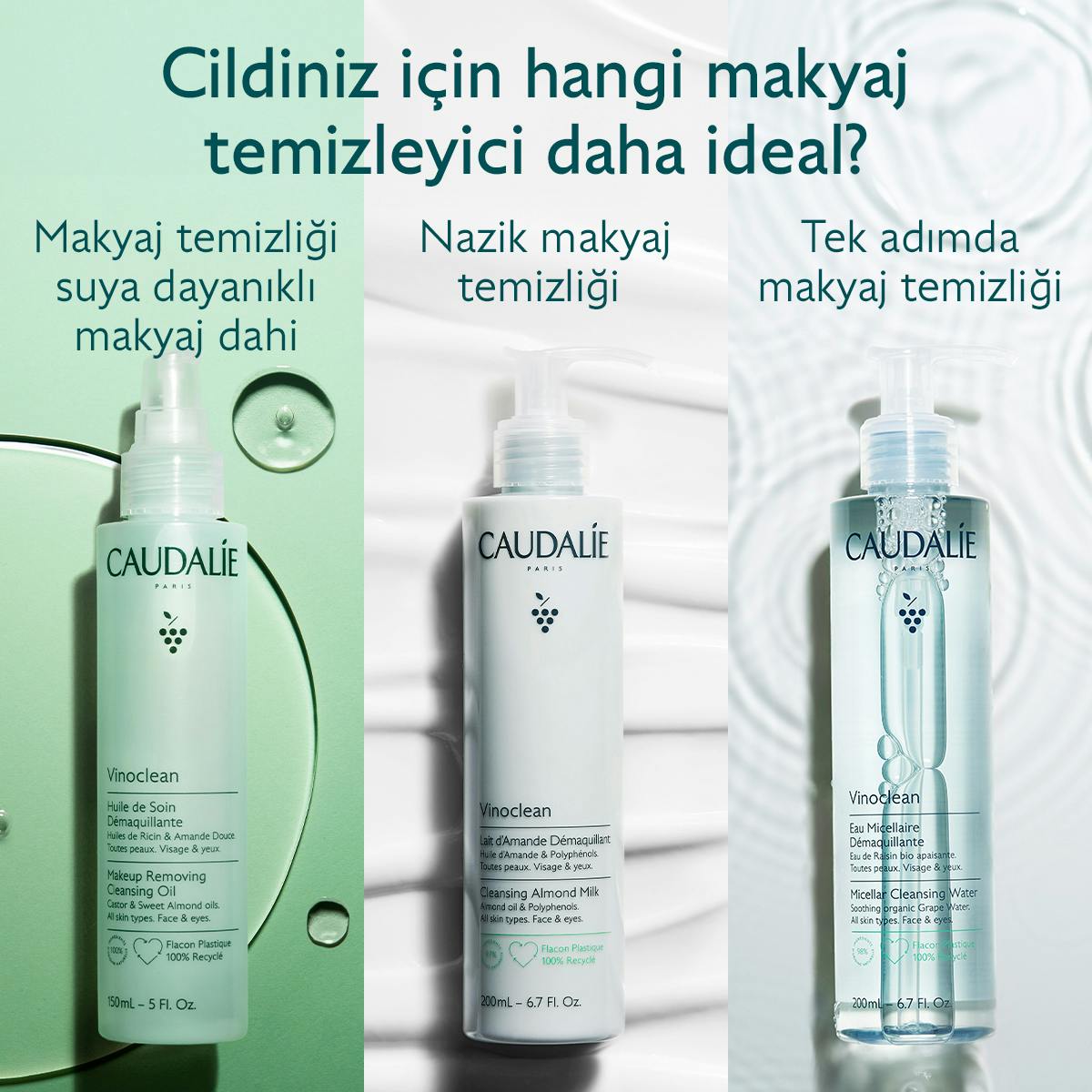 Caudalie Vinoclean Makyaj Temizleme Yağı 150 ml - Melori