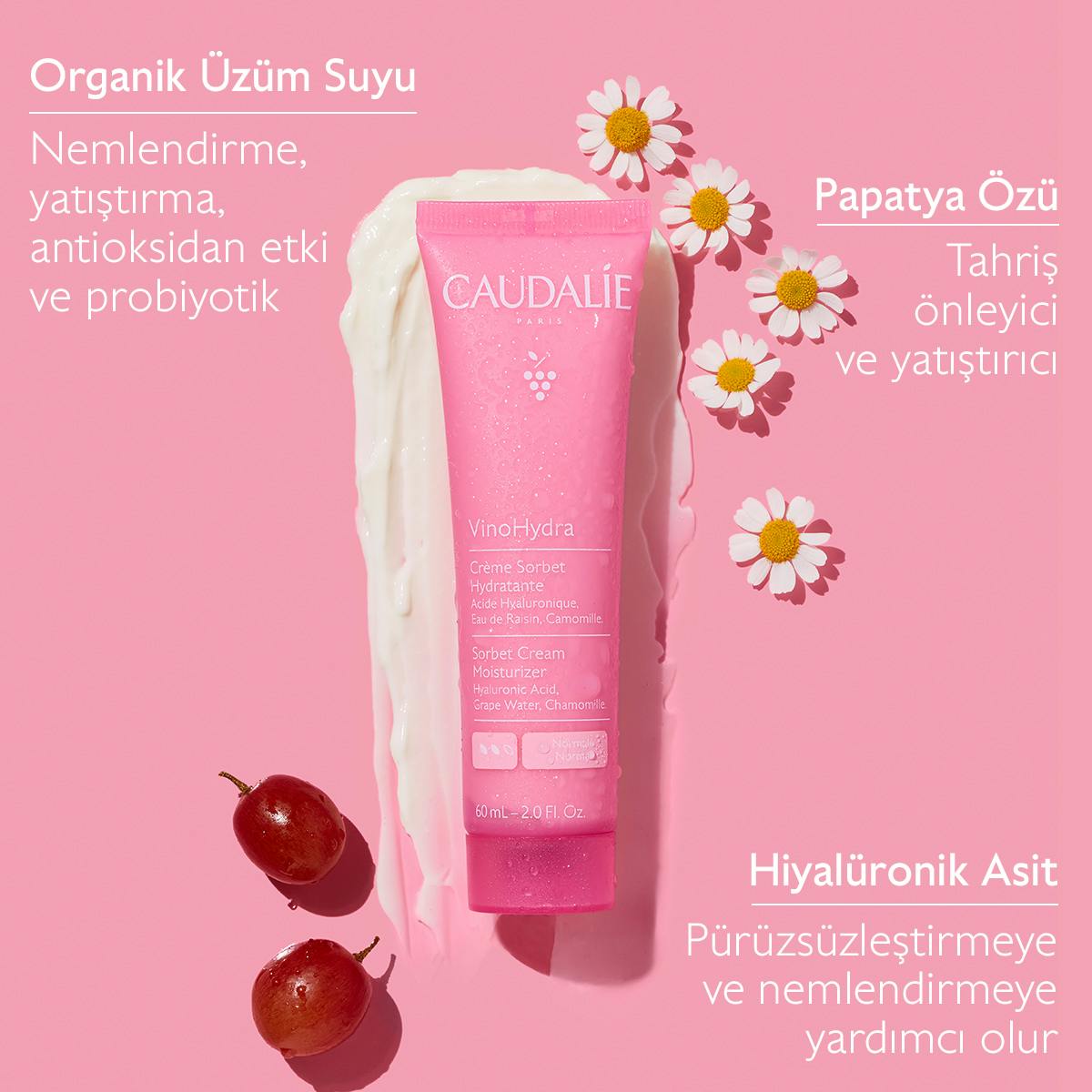Caudalie VinoHydra Nemlendirici Bakım Kremi 60 ml - Melori