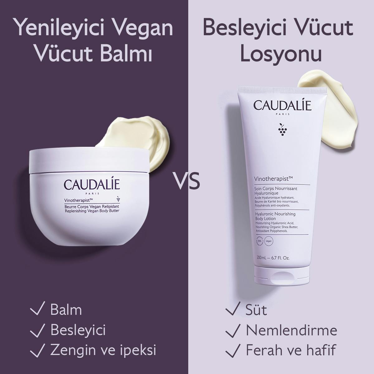 Caudalie Vinotherapist Yenileyici Vegan Vücut Balmı 250 ml - Melori