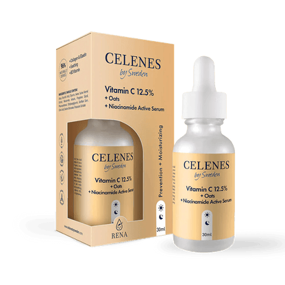 Celenes Vitamin C 12.5+Oats+Niacinamide Active Serum 30 ml - Melori