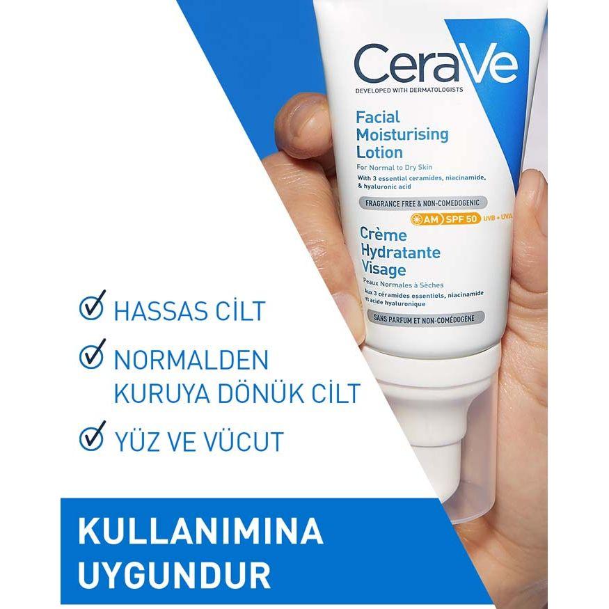 Cerave Facial Moisturising Lotion Yüz Kremi 50 SPF 52 ml - Melori