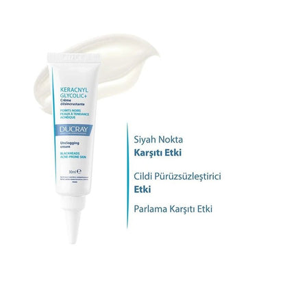 Ducray Keracnyl Glycolic+ Siyah Nokta ve Parlama Karşıtı Bakım Kremi 30ml - Melori