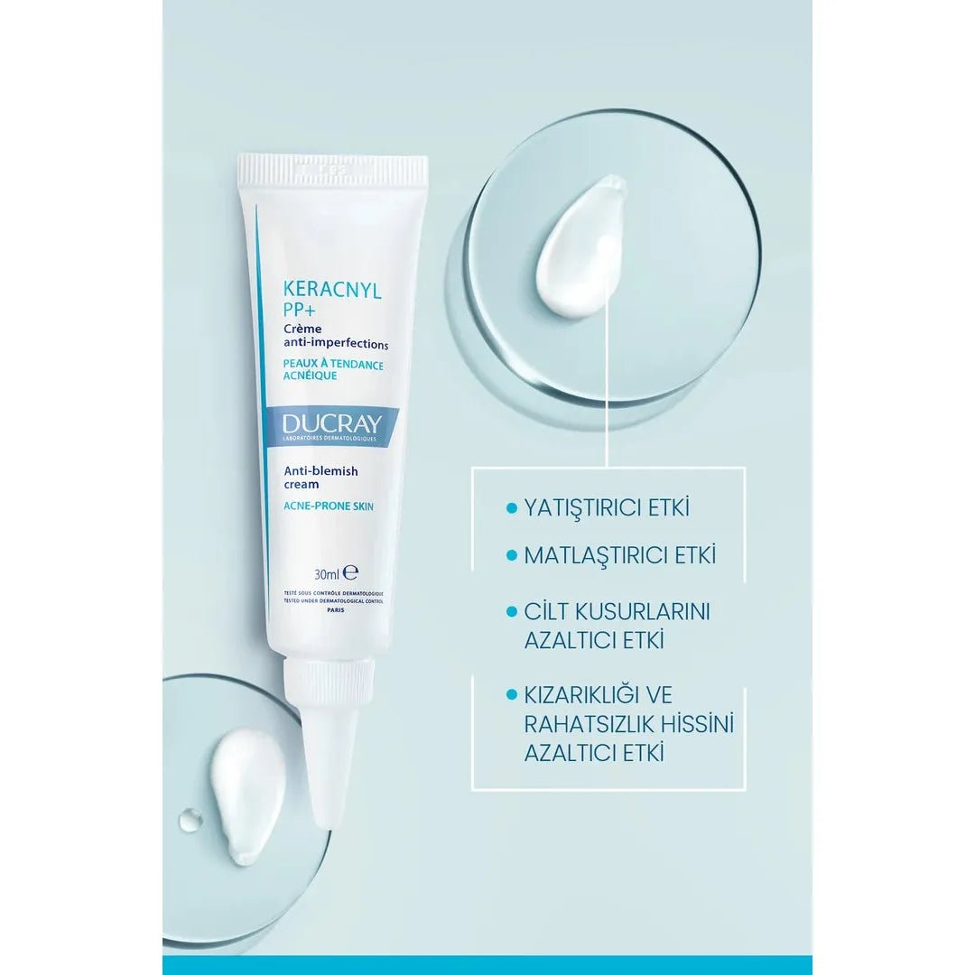 Ducray Keracnyl PP+ Akneye Eğilimli Ciltler İçin Bakım Kremi 30 ml - Melori
