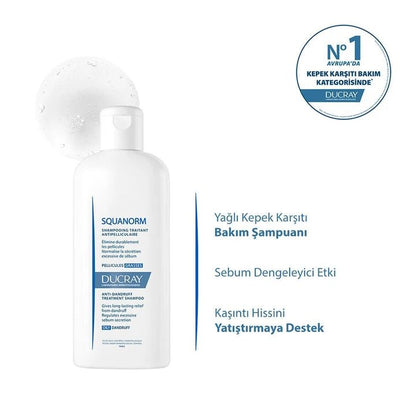 Ducray Squanorm Yağlı Kepek Karşıtı Bakım Şampuanı 200 ml - Melori