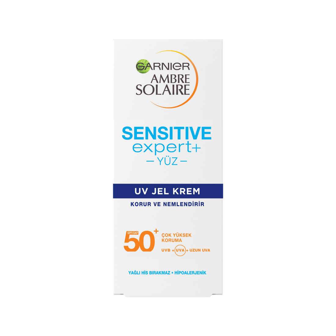 Garnier Ambre Solaire Sensitive Expert+ Güneşe Karşı Hassas Ciltler için SPF50+ Güneş Koruyucu Jel Krem 50ml - Melori