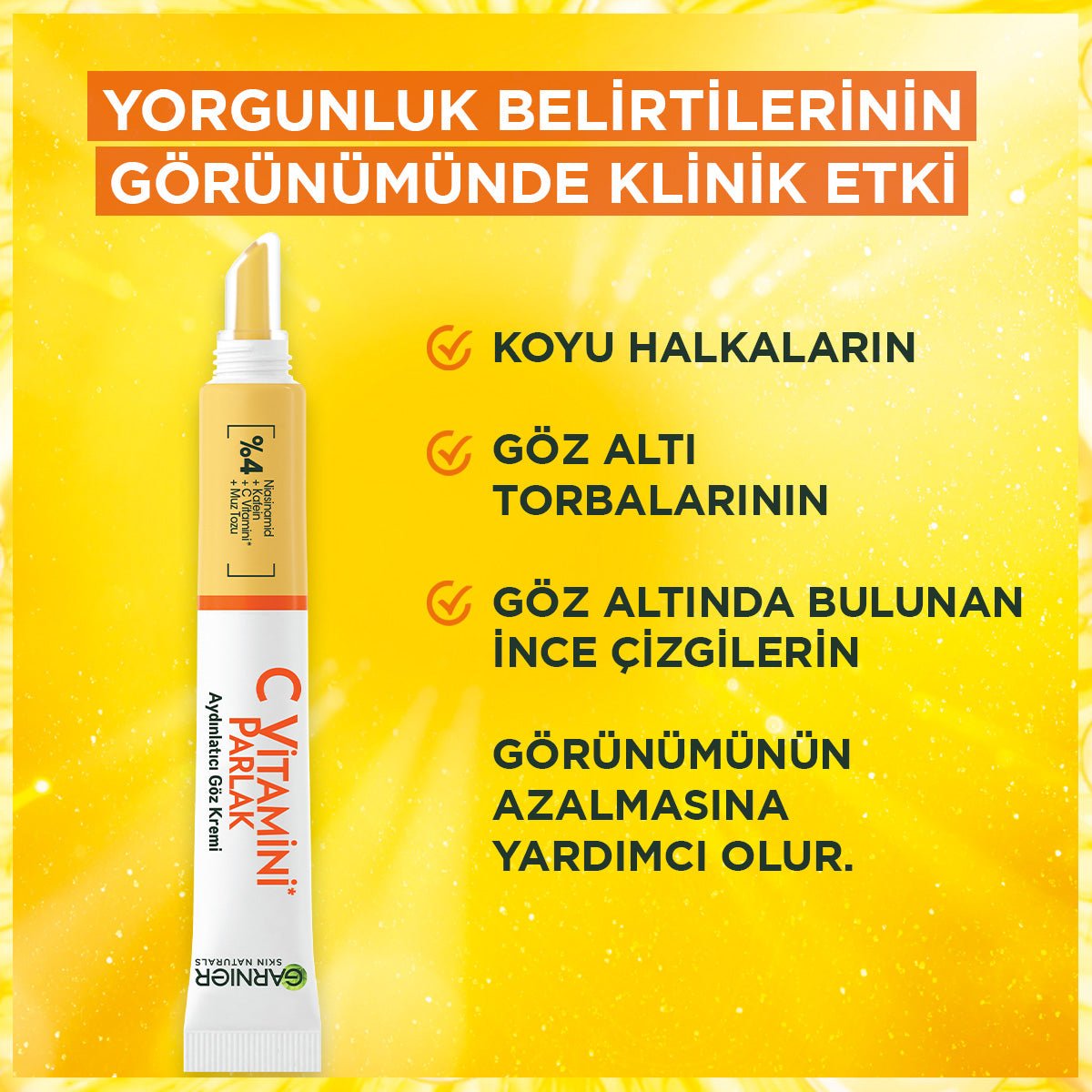 Garnier C Vitamini Parlak Aydınlatıcı Göz Kremi 15ml - Melori