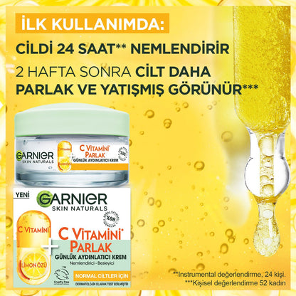 Garnier C Vitamini Parlak Günlük Aydınlatıcı Nemlendirici Krem 50ml - Melori