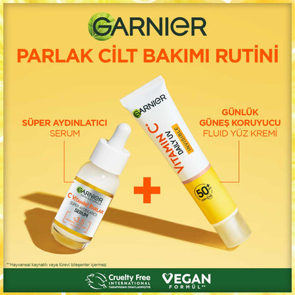 Garnier C Vitamini Parlak Günlük UV Korumalı Güneş Yüz Kremi Görünmez Doku SPF50+ 40ml - Melori