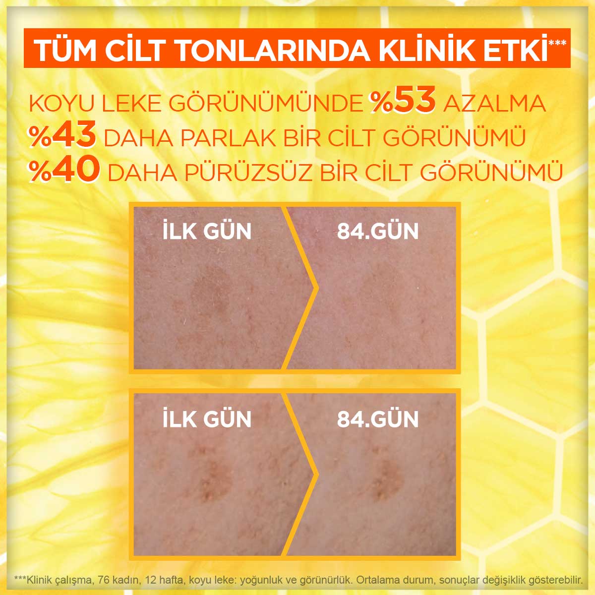 Garnier C Vitamini Parlak Günlük UV Korumalı Güneş Yüz Kremi Görünmez Doku SPF50+ 40ml - Melori