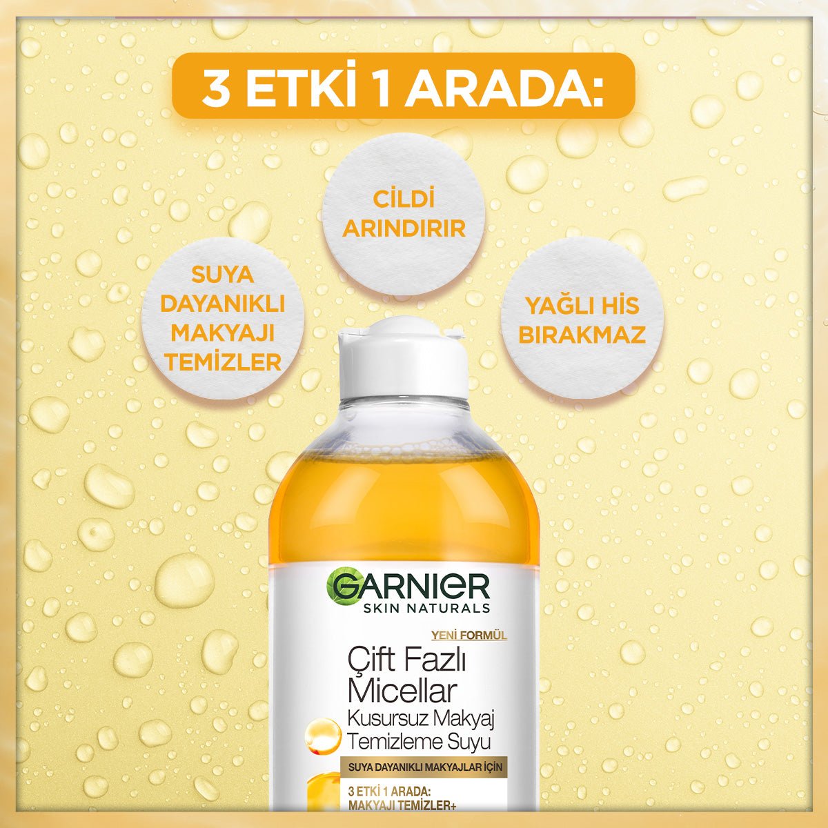 Garnier Çift Fazlı Micellar Kusursuz Makyaj Temizleme Suyu 400ML - Melori