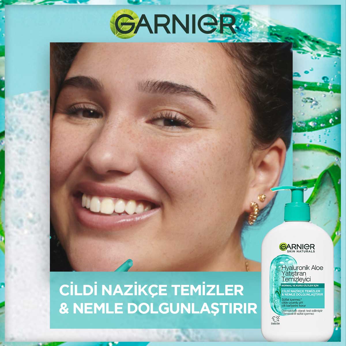 Garnier Hyaluronik Aloe Nemlendiren ve Yatıştıran Temizleyici 250 ml - Melori