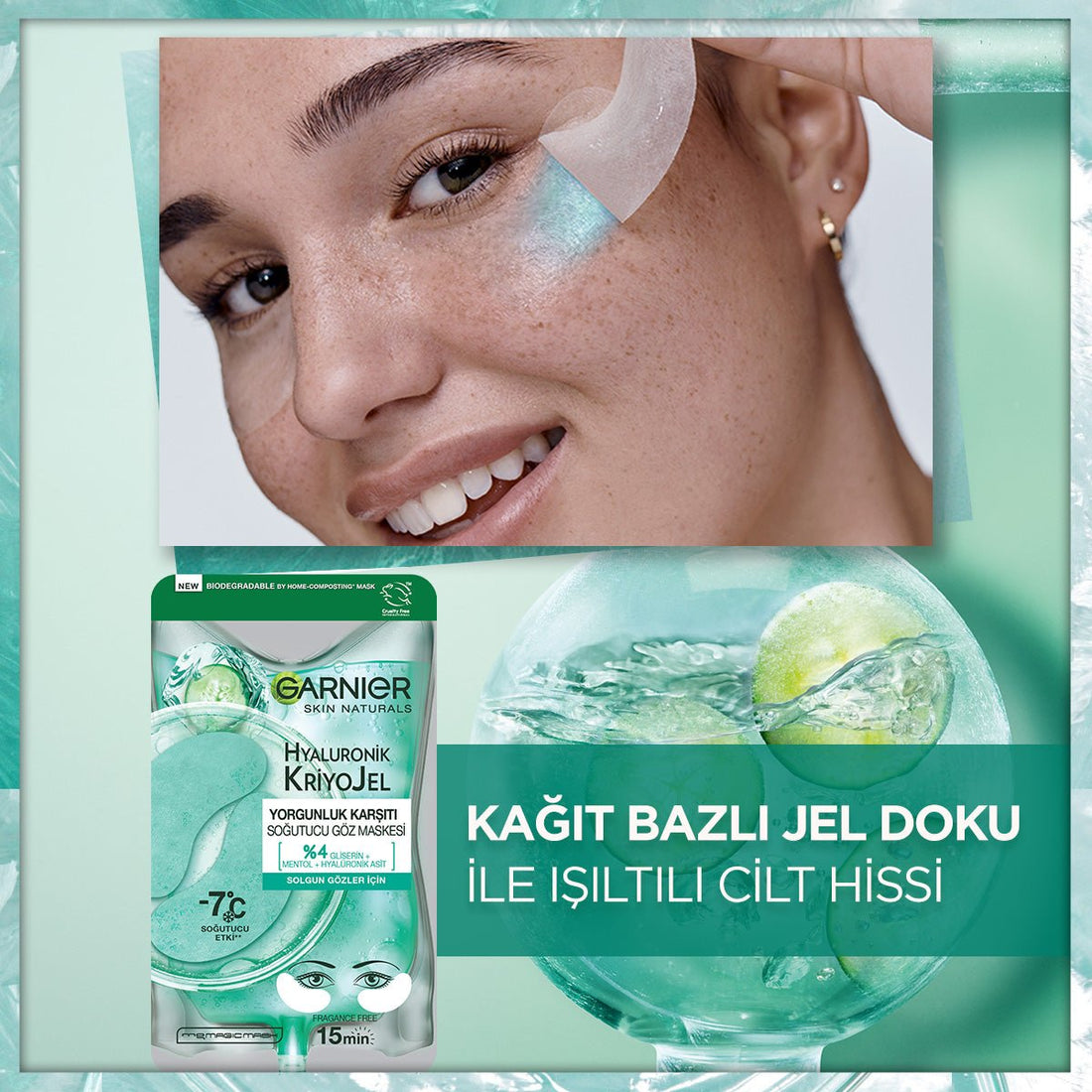 Garnier Hyaluronik Kriyojel Yorgunluk Karşıtı Soğutucu Göz Maskesi - Melori