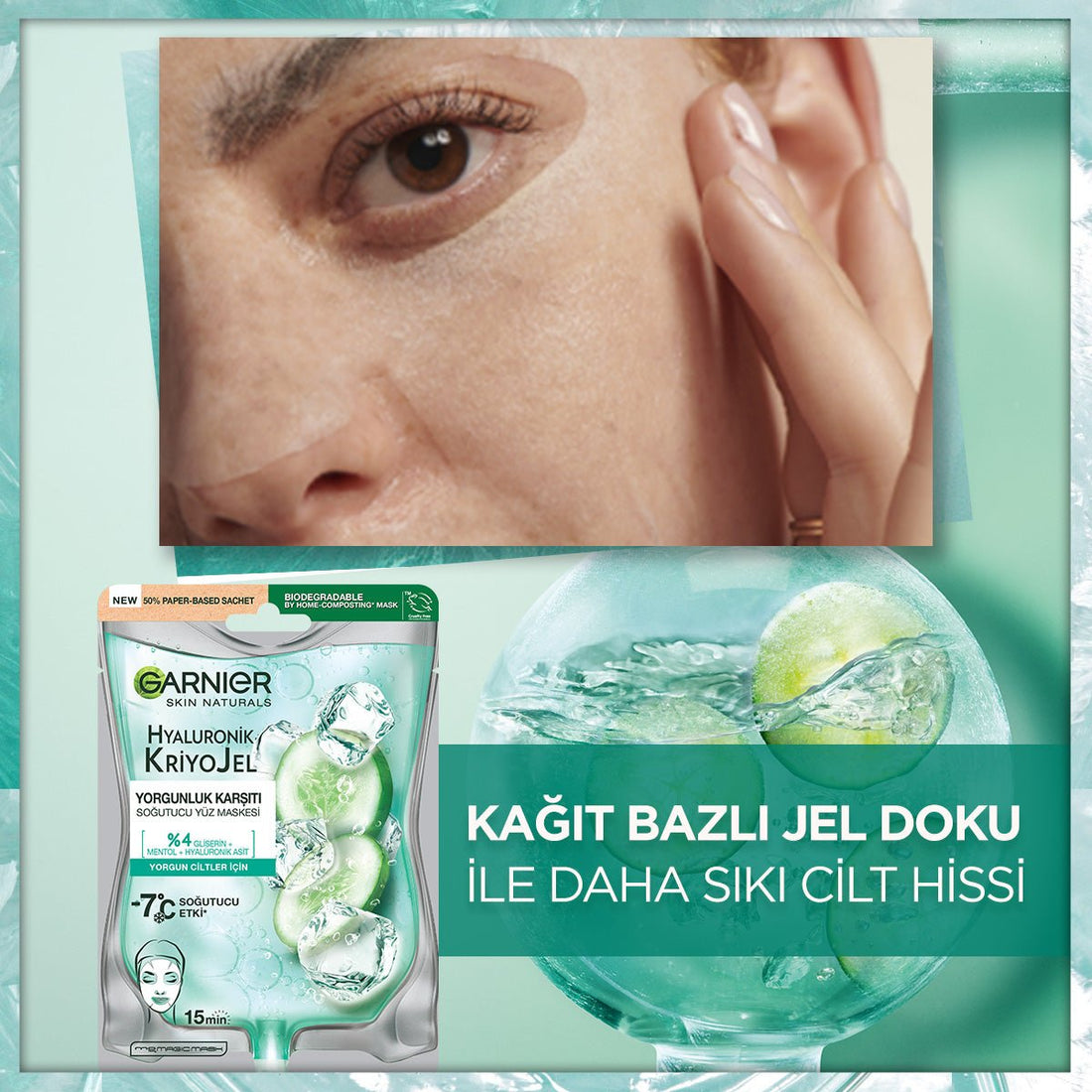 Garnier Hyaluronik Kriyojel Yorgunluk Karşıtı Soğutucu Yüz Maskesi - Melori