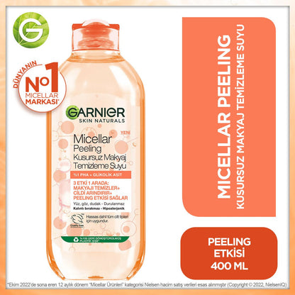 Garnier Micellar Peeling Kusursuz Makyaj Temizleme Suyu 400 ML - Melori