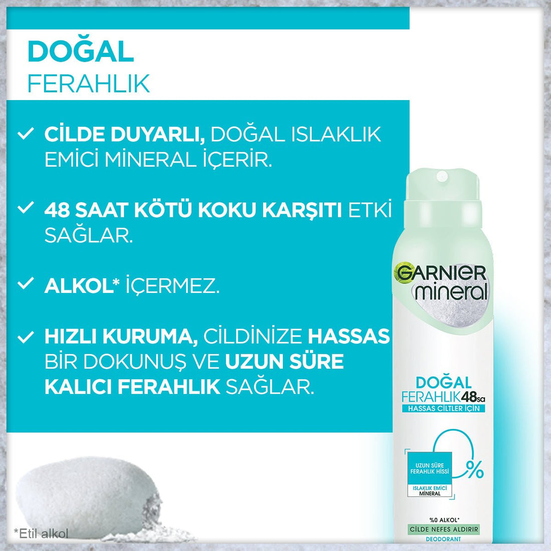 Garnier Mineral Doğal Ferahlık Spray Deodorant - Melori