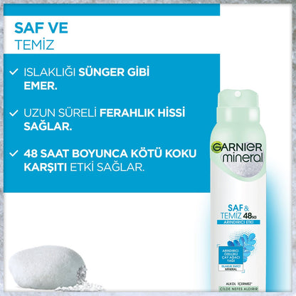 Garnier Mineral Saf&amp;Temiz Sprey Deodorant - Melori