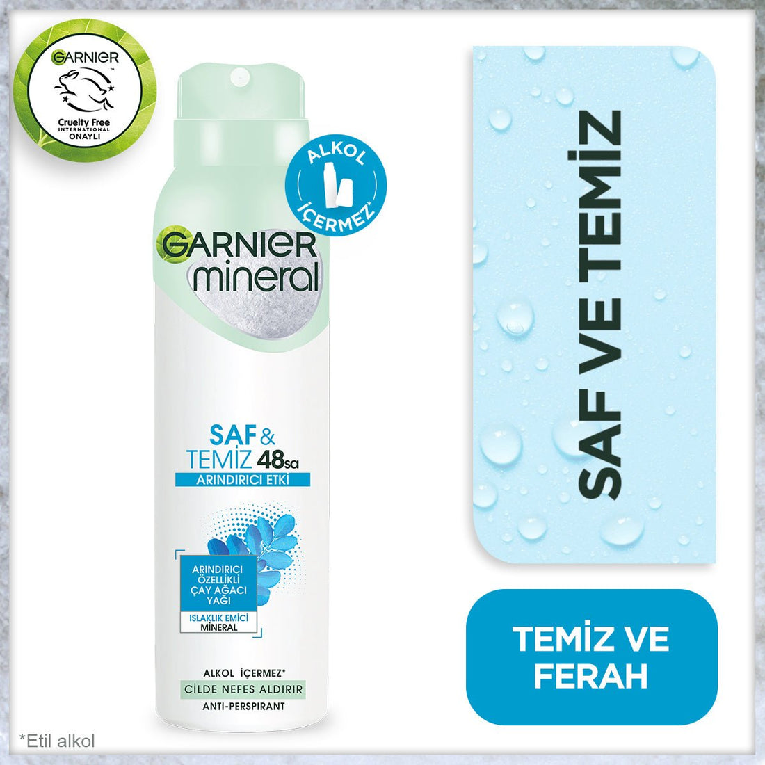 Garnier Mineral Saf&Temiz Sprey Deodorant - Melori