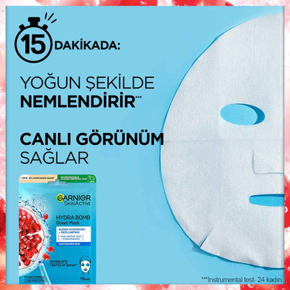 Garnier Nem Bombası Canlandırıcı Kağıt Yüz Maskesi - Melori