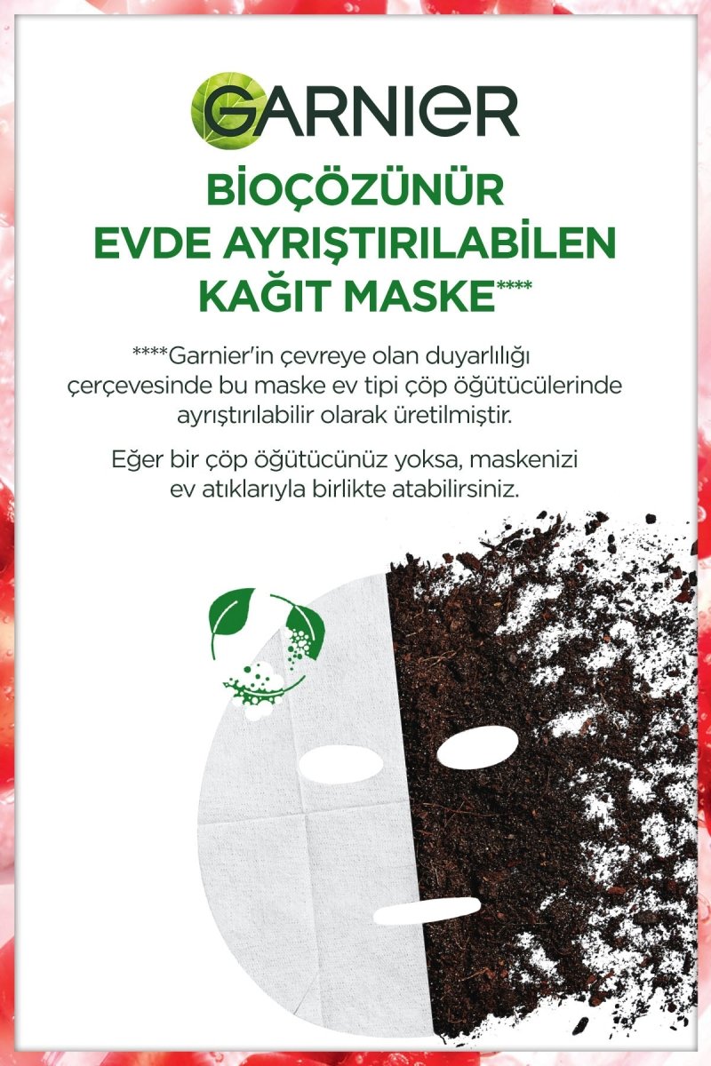 Garnier Nem Bombası Canlandırıcı Kağıt Yüz Maskesi - Melori