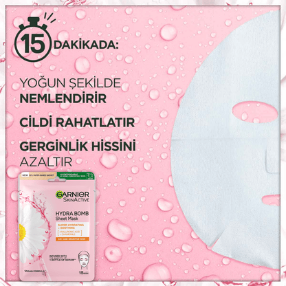 Garnier Nem Bombası Dinlendirici Kağıt Yüz Maskesi - Melori