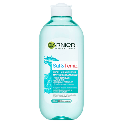 Garnier Saf &amp; Temiz Micellar Kusursuz Makyaj Temizleme Suyu 400ML - Melori