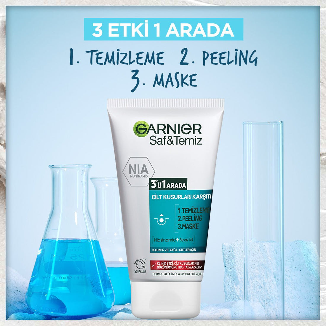 Garnier Saf & Temiz Yağlanma ve Pürüzlere Karşı 3&