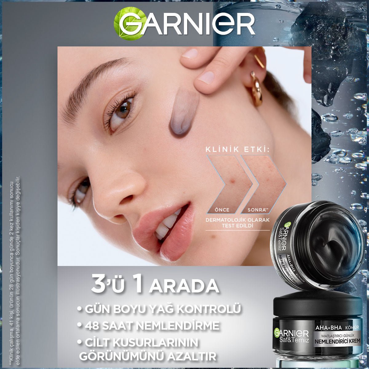 Garnier Saf ve Temiz Kömür Matlaştırıcı Günlük Nemlendirici Krem 50 ml - Melori