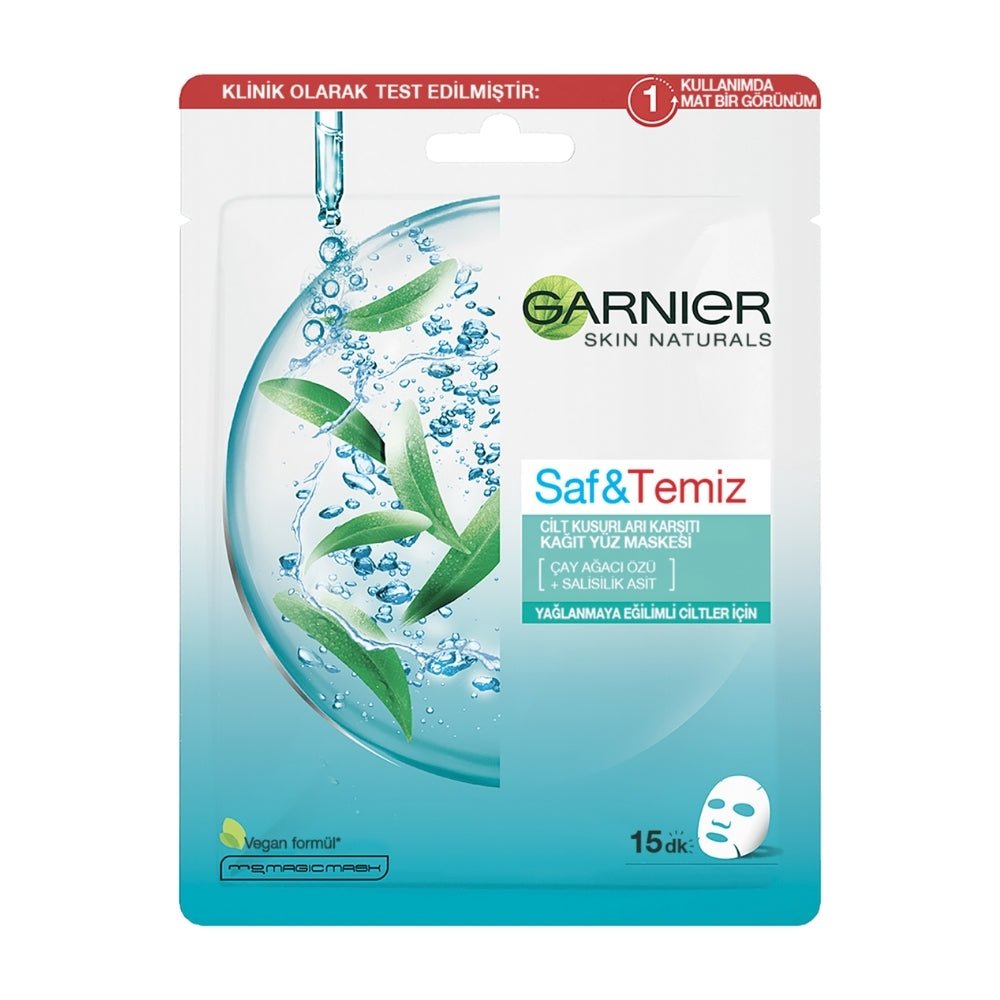 Garnier Saf&amp;Temiz Cilt Kusurları Karşıtı Kağıt Yüz Maskesi - Melori