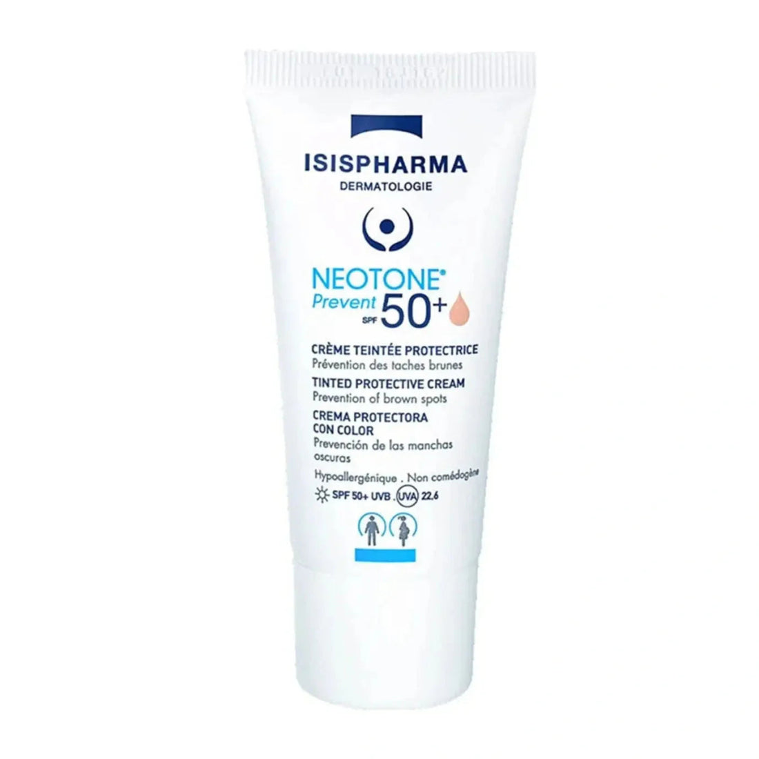 Isis Pharma Neotone Prevent SPF 50+ Tinted Cream - Renkli Güneş Kremi Orta 30ml - Melori