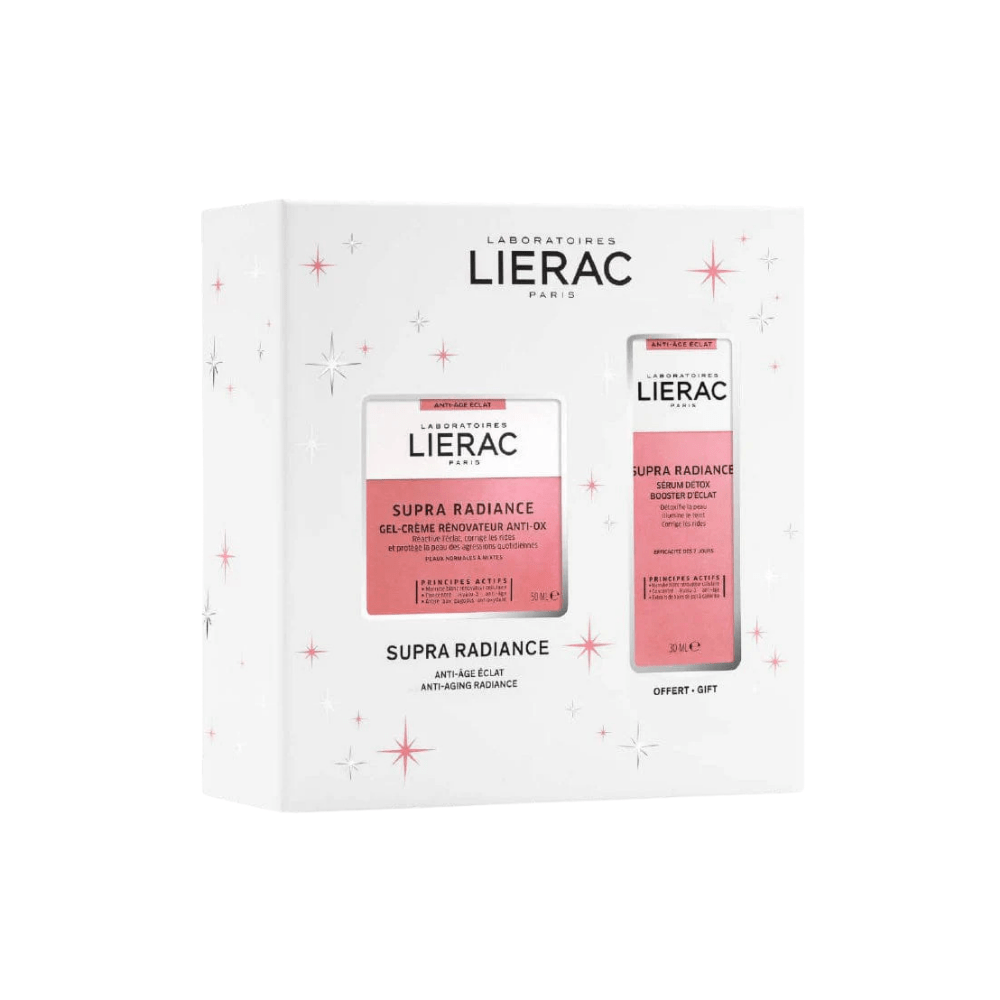 Lierac Supra Radiance Cream Antioksidan Etkili Jel Krem 50 ml + Supra Radiance Detoks Etkili Serum 30 ml - Melori