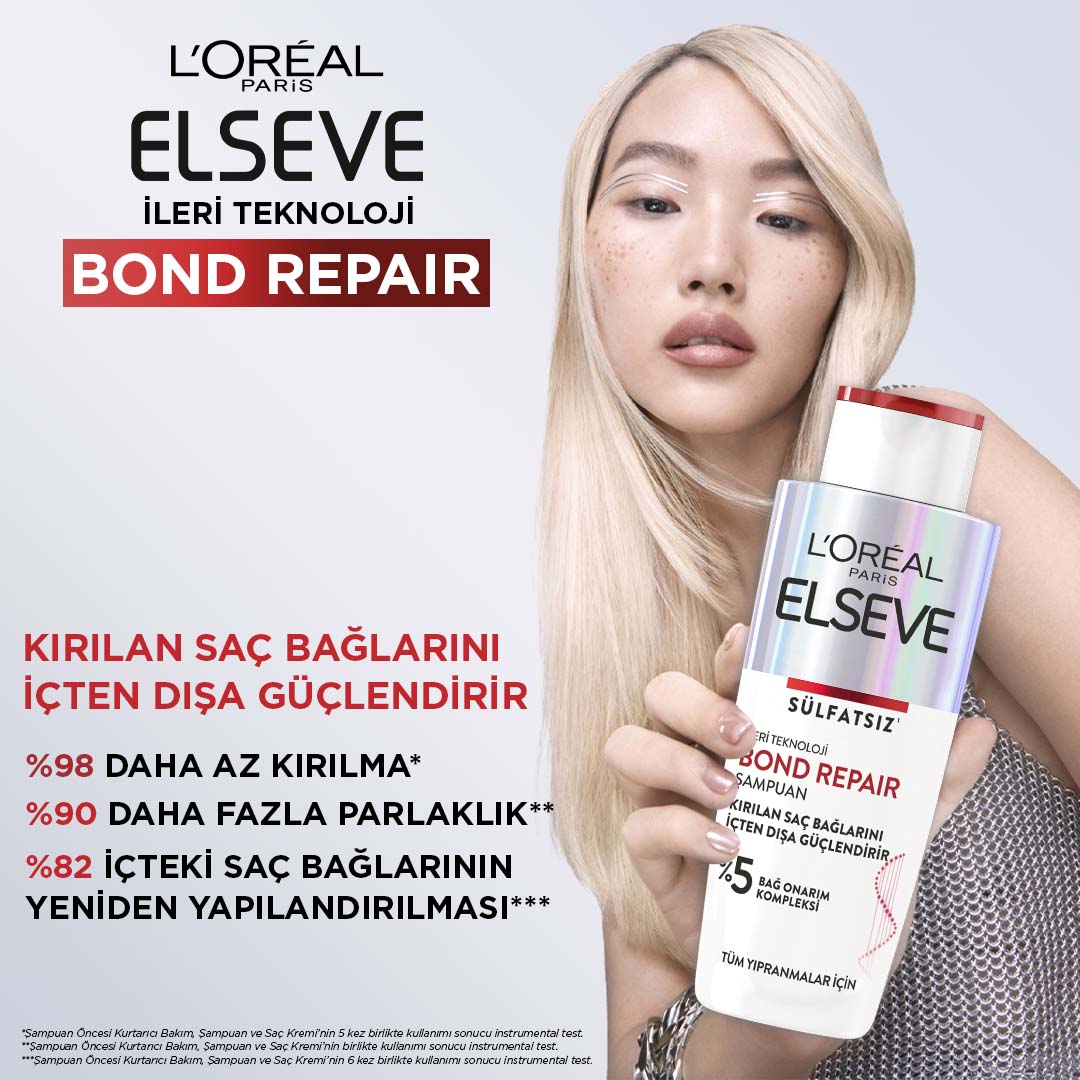 Loreal Paris Bond Repair Tüm Yıpranmalar için Saç Bağlarını Güçlendirici Şampuan 200 ml - Melori