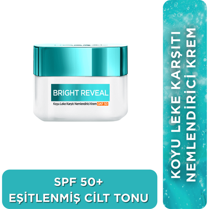 Loreal Paris Bright Reveal Koyu Leke Karşıtı, Cilt Tonu Eşitleyici Spf50 Nemlendirici Krem Niasinamid 50ml - Melori