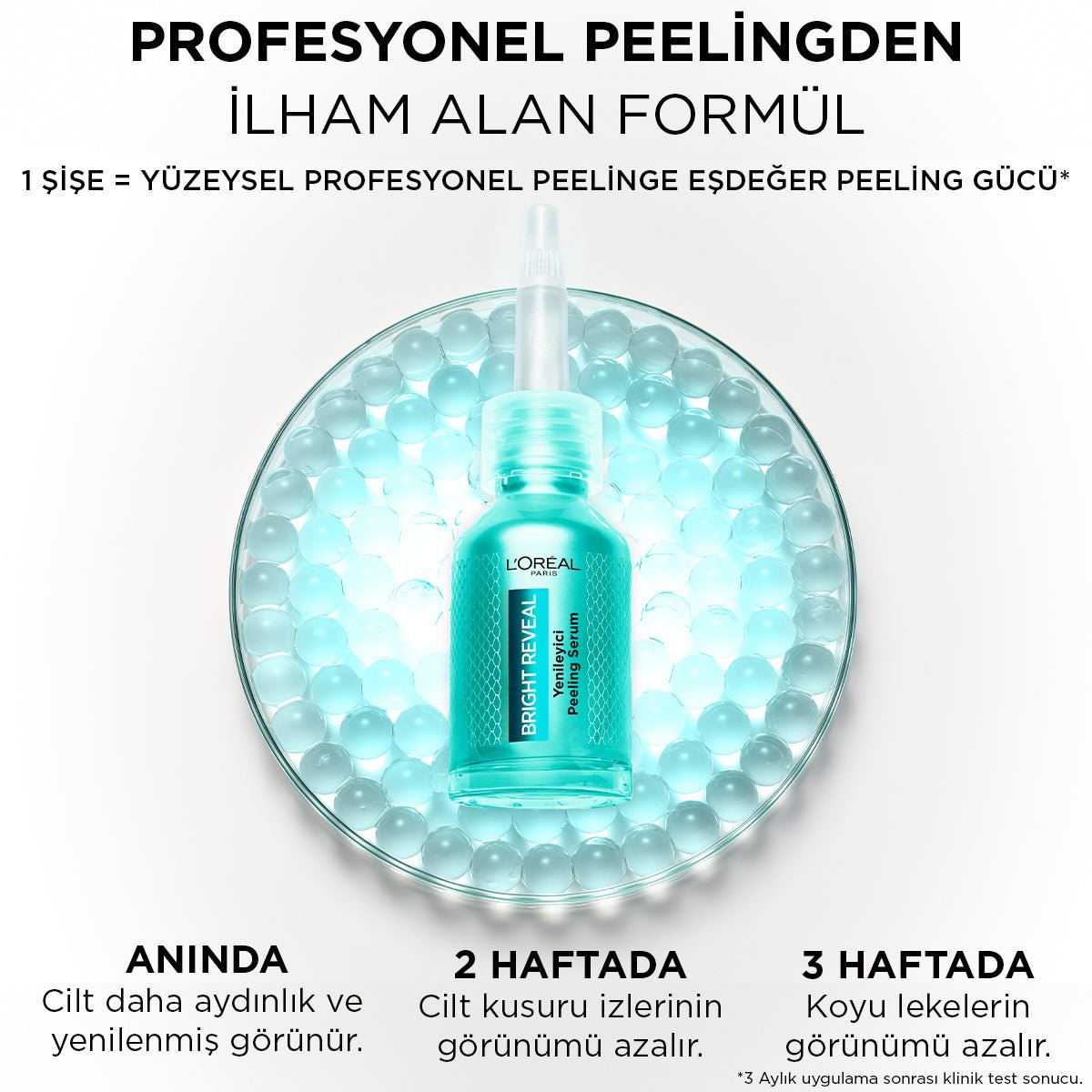 Loreal Paris Bright Reveal Koyu Lekelere Karşı Hızlı Etkili Yenileyici Peeling Serum 25% [AHA + BHA + PHA] 25ml - Melori