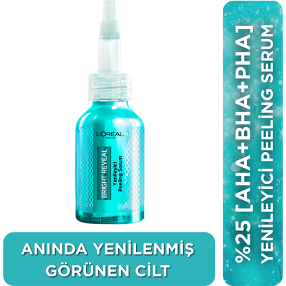 Loreal Paris Bright Reveal Koyu Lekelere Karşı Hızlı Etkili Yenileyici Peeling Serum 25% [AHA + BHA + PHA] 25ml - Melori