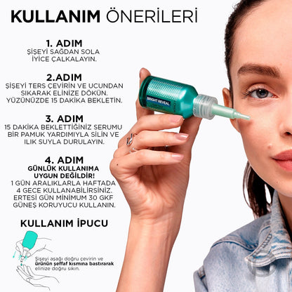 Loreal Paris Bright Reveal Koyu Lekelere Karşı Hızlı Etkili Yenileyici Peeling Serum 25% [AHA + BHA + PHA] 25ml - Melori