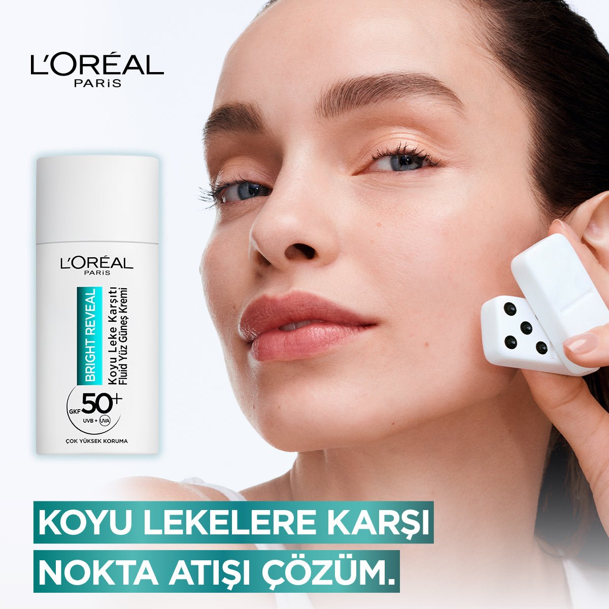 Loreal Paris Bright Reveal Spf 50+ Koyu Leke Karşıtı Fluid Günlük Yüz Güneş Kremi 50ml - Melori