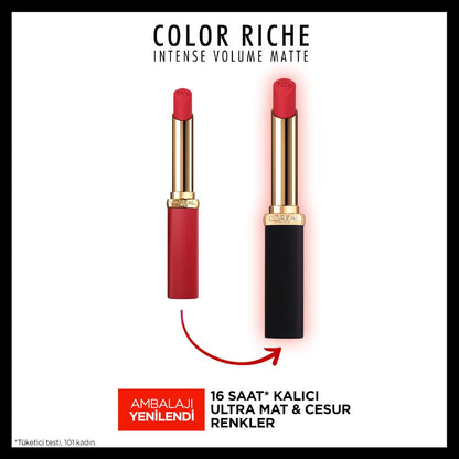 Loreal Paris Color Riche Intense Volume Matte Ruj - 100 Pink Worth It - Melori