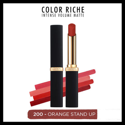 Loreal Paris Color Riche Intense Volume Matte Ruj - 200 Orange Stand Up - Melori