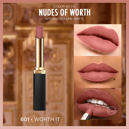 Loreal Paris Color Riche Intense Volume Matte Ruj - 601 Worth It - Melori